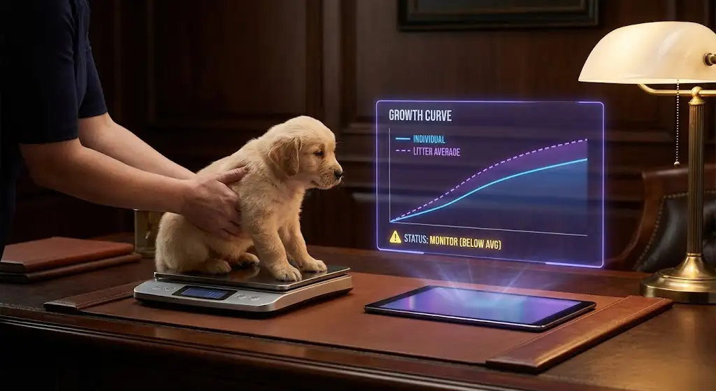 Monitoramento de Peso de Filhotes e Curva de Crescimento | VilaControl